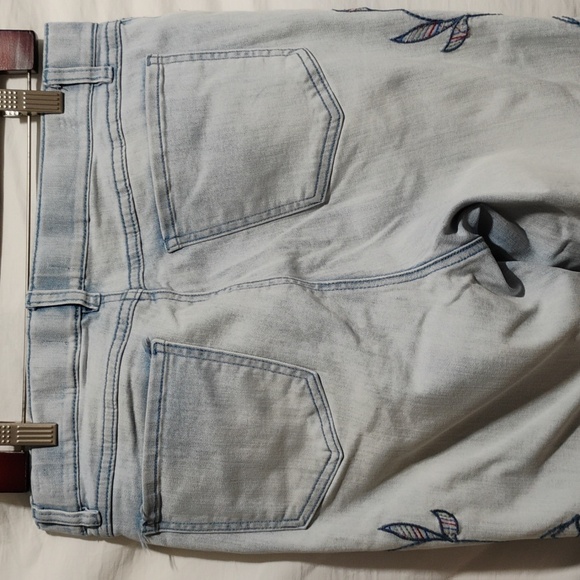 FDA French Dressing Embroidered Jeans W Colorful Leaves Sz.10 Gently Worn - Picture 7 of 14
